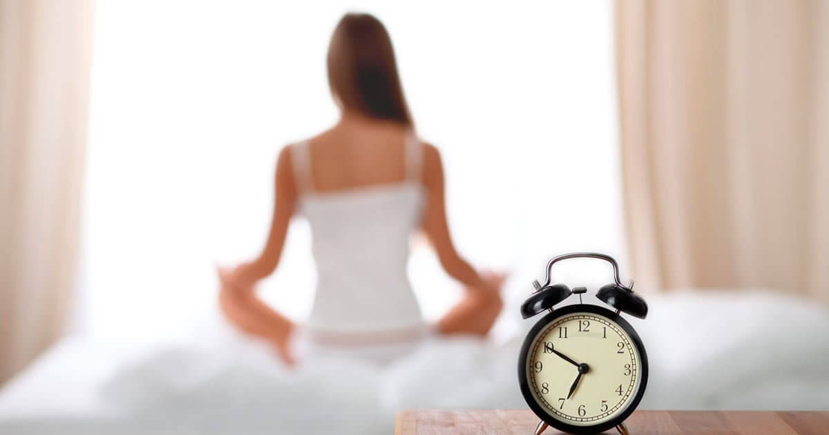 Woman meditating